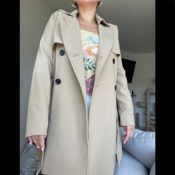 Abercrombie & Fitch Drapey Trench Coat | size S - Picture 6 of 7